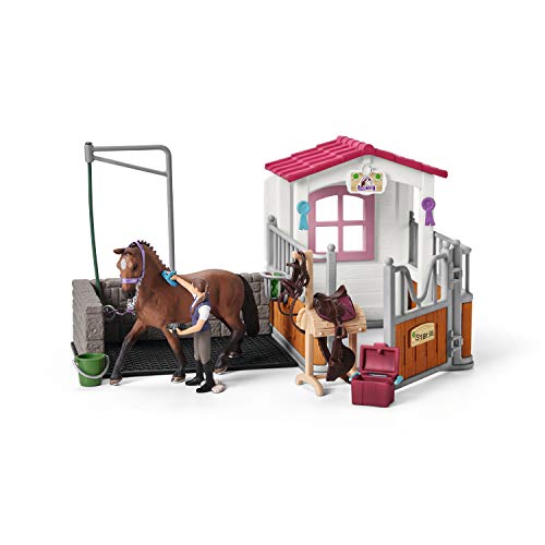 SCHLEICH 42404 Pferde-Waschplatz mit Stall (Amazon exklusiv) Tierspielzeug, Spielset, Ab 5 Jahren, Multicolor von SCHLEICH