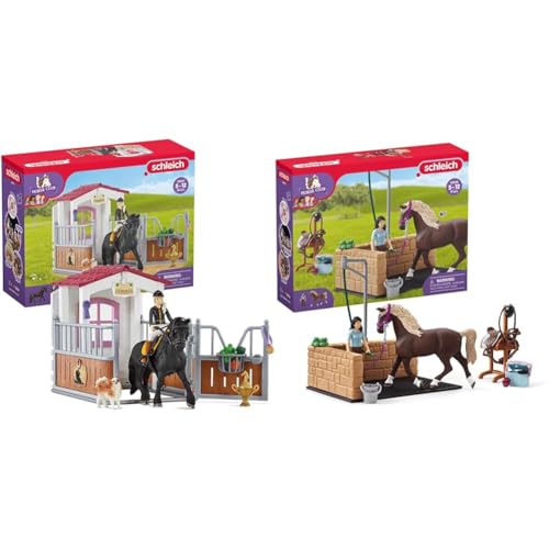 SCHLEICH 42437 Horse Club Pferdebox mit Horse Club Tori & Princess & 42438 Horse Club Waschplatz mit Horse Club Emily & Luna SCHLEICH 42437 Horse Club Pferdebox mit Horse Club Tori & Princess & 42438 Horse Club Waschplatz mit Horse Club Emily & Luna von SCHLEICH