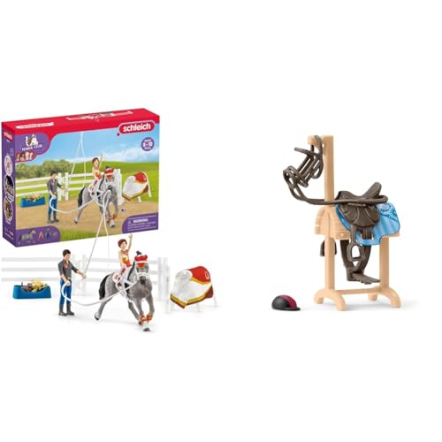 SCHLEICH 42443 Horse Club Mias Voltigier-Reitset & 42613 Accessoires Pferdetransporter, ab 5 Jahren, Horse Club - Spiel-Zubehör, 9 x 5 x 14 cm SCHLEICH 42443 Horse Club Mias Voltigier-Reitset & 42613 Accessoires Pferdetransporter, ab 5 Jahren, Horse Club - Spiel-Zubehör, 9 x 5 x 14 cm von SCHLEICH