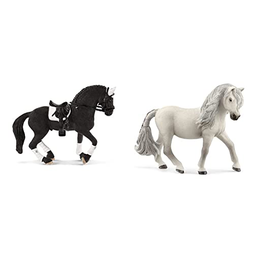 SCHLEICH 42457 Friese Hengst Reitturnier, für Kinder ab 5-12 Jahren, Horse Club - Spielset & 13942 Islandpony Stute, für Kinder ab 5-12 Jahren, Horse Club - Spielfigur SCHLEICH 42457 Friese Hengst Reitturnier, für Kinder ab 5-12 Jahren, Horse Club - Spielset & 13942 Islandpony Stute, für Kinder ab 5-12 Jahren, Horse Club - Spielfigur von SCHLEICH