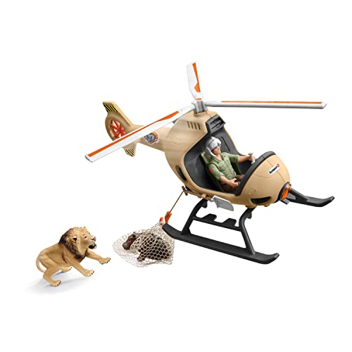 schleich 42476 Helikopter Tierrettung, für Kinder ab 3 Jahren, Wild Life - Spielset von SCHLEICH
