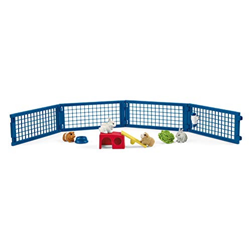 schleich 42500 Zuhause für Kaninchen und Meerschweinchen, für Kinder ab 3+ Jahren, FARM WORLD - Spielset von SCHLEICH