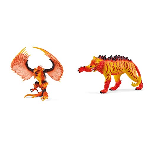 SCHLEICH 42511 Eldrador Creatures Spielfigur - Feueradler, Spielzeug ab 7 Jahren,8.2 x 15.5 x 18 cm & 70148 Spielfigur - Lavatiger Mehrfarbig SCHLEICH 42511 Eldrador Creatures Spielfigur - Feueradler, Spielzeug ab 7 Jahren,8.2 x 15.5 x 18 cm & 70148 Spielfigur - Lavatiger Mehrfarbig von SCHLEICH