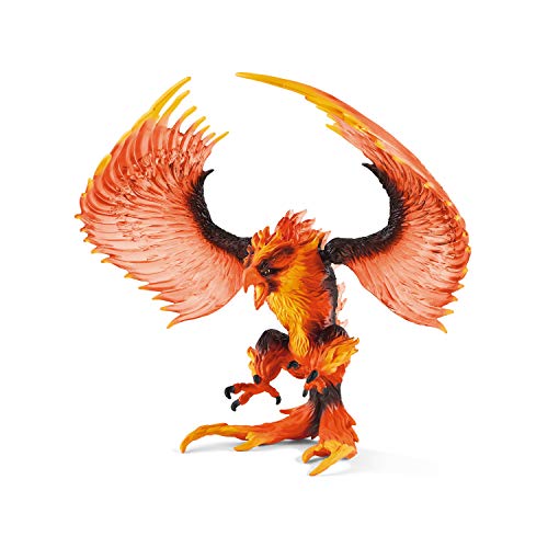 schleich ELDRADOR CREATURES 42511 Feuer Adler - Mythische Fantasy-Phönix-Kreatur - Monster Actionfigur mit Beweglichen Flügeln und Realistischen Details Figuren ab 4 Jahren von SCHLEICH
