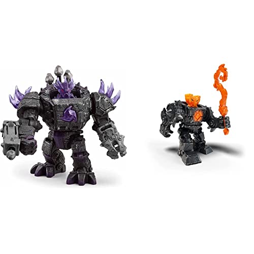 SCHLEICH 42557 Schatten Master-Roboter mit Mini Creature & 42597 Eldrador Mini Creatures Schatten-Lava-Roboter, für Kinder ab 7-12 Jahren, ELDRADOR Creatures - Sammelfigur von SCHLEICH