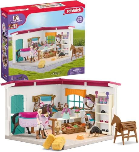 schleich 42568 HORSE CLUB Reitshop, 67 Teile Spielset mit schleich Pferde Figur, Reiterinnen und weiterem Zubehör, Spielzeug für Kinder ab 5 Jahren von SCHLEICH