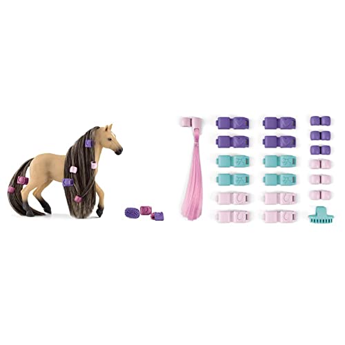 SCHLEICH 42580 Beauty Horse Andalusier Stute, für Kinder ab 4+ Jahren & schleich 42589 Haar Accessoires, für Kinder ab 4+ Jahren, Horse Club Sofia's Beauties - Zubehör SCHLEICH 42580 Beauty Horse Andalusier Stute, für Kinder ab 4+ Jahren & schleich 42589 Haar Accessoires, für Kinder ab 4+ Jahren, Horse Club Sofia's Beauties - Zubehör von SCHLEICH