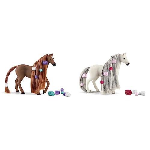 SCHLEICH 42582 Beauty Horse Englisch Vollblut Stute, für Kinder ab 4+ Jahren & 42583 Beauty Horse Quarter Horse Stute, für Kinder ab 4+ Jahren, Horse Club Sofia's Beauties - Spielset SCHLEICH 42582 Beauty Horse Englisch Vollblut Stute, für Kinder ab 4+ Jahren & 42583 Beauty Horse Quarter Horse Stute, für Kinder ab 4+ Jahren, Horse Club Sofia's Beauties - Spielset von SCHLEICH