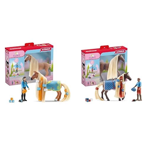 SCHLEICH 42585 Kim & Caramelo Starter Set, für Kinder ab 4+ Jahren & 42586 Leo & Rocky Starter Set, für Kinder ab 4+ Jahren, Horse Club Sofia's Beauties - Spielset SCHLEICH 42585 Kim & Caramelo Starter Set, für Kinder ab 4+ Jahren & 42586 Leo & Rocky Starter Set, für Kinder ab 4+ Jahren, Horse Club Sofia's Beauties - Spielset von SCHLEICH
