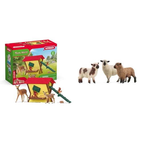 SCHLEICH 42658 Fütterung der Waldtiere, ab 3 Jahren, Farm World - Spielset, 39 Teile & 42660 Schaffreunde, ab 3 Jahren, Farm World - Spielfigur, 5 x 19 x 11 cm SCHLEICH 42658 Fütterung der Waldtiere, ab 3 Jahren, Farm World - Spielset, 39 Teile & 42660 Schaffreunde, ab 3 Jahren, Farm World - Spielfigur, 5 x 19 x 11 cm von SCHLEICH