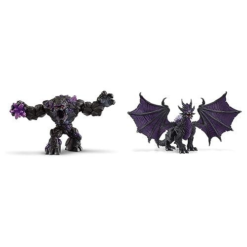 SCHLEICH 70158 Schattensteinmonster, ab 7 Jahren, ELDRADOR Creatures - Spielset, 23 x 8 x 12 cm & 70152 Schattendrache, für Kinder ab 3 Jahren, ELDRADOR Creatures - Spielfigur SCHLEICH 70158 Schattensteinmonster, ab 7 Jahren, ELDRADOR Creatures - Spielset, 23 x 8 x 12 cm & 70152 Schattendrache, für Kinder ab 3 Jahren, ELDRADOR Creatures - Spielfigur von SCHLEICH