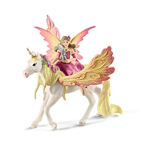 schleich BAYALA | Feya mit Pegasus-Einhorn 70568 | Elfe mit Spiegel & Einhorn mit Magnet | tolles Geschenk für Mädchen und Jungen | schöne Sammelfiguren | Spielfigur ab 5 Jahren | Set aus 3 Teilen von SCHLEICH