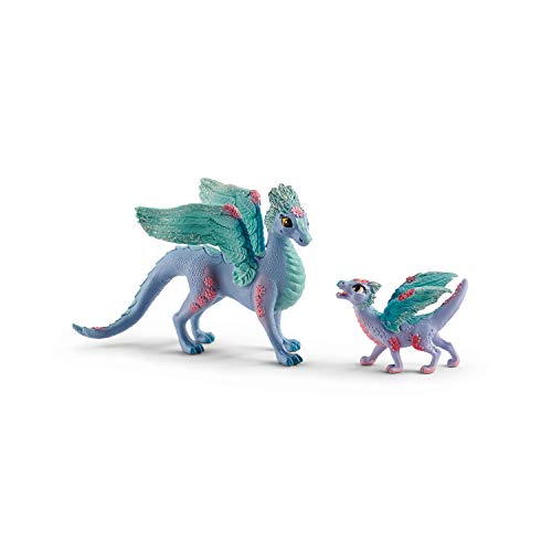 schleich BAYALA | Blütendrache und Babydrache 70592 | detailgetreue Figuren | tolles Geschenk für Mädchen und Jungen | wunderschöne Sammelfiguren | Spielfigur ab 5 Jahren | Set aus 2 Teilen von SCHLEICH