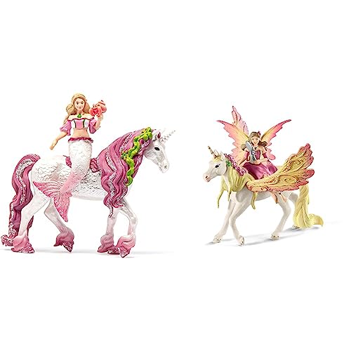 SCHLEICH 70593 Meerjungfrau-Feya auf Unterwassereinhorn, für Kinder ab 5-12 Jahren, BAYALA - Spielfigur & 70568 Feya mit Pegasus-Einhorn, für Kinder ab 5-12 Jahren, BAYALA - Spielfigur SCHLEICH 70593 Meerjungfrau-Feya auf Unterwassereinhorn, für Kinder ab 5-12 Jahren, BAYALA - Spielfigur & 70568 Feya mit Pegasus-Einhorn, für Kinder ab 5-12 Jahren, BAYALA - Spielfigur von SCHLEICH
