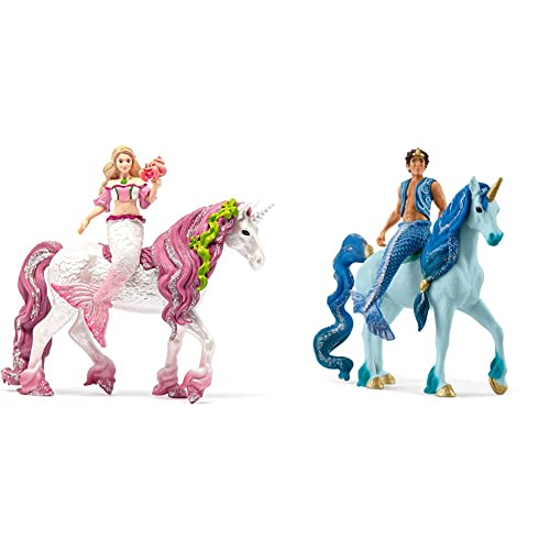 SCHLEICH 70593 Meerjungfrau-Feya auf Unterwassereinhorn, für Kinder ab 5-12 Jahren, BAYALA - Spielfigur & 70718 Aryon auf Einhorn, für Kinder ab 5-12 Jahren, BAYALA - Spielfigur SCHLEICH 70593 Meerjungfrau-Feya auf Unterwassereinhorn, für Kinder ab 5-12 Jahren, BAYALA - Spielfigur & 70718 Aryon auf Einhorn, für Kinder ab 5-12 Jahren, BAYALA - Spielfigur von SCHLEICH