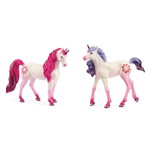SCHLEICH 70717 bayala & 70716 Mandala Einhorn Fohlen von SCHLEICH