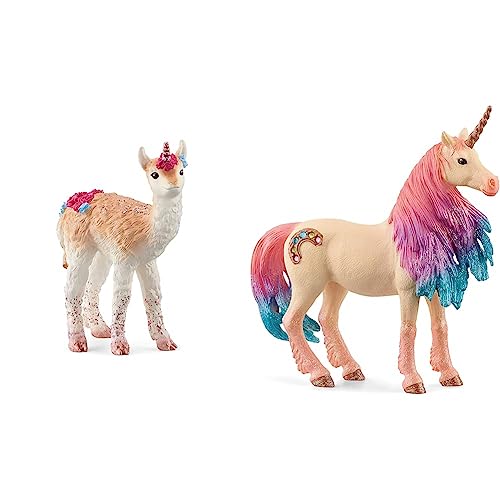 SCHLEICH 70743 Lama Einhorn, für Kinder ab 5-12 Jahren, BAYALA - Spielfigur & 70723 Marshmallow Einhorn Stute, für Kinder ab 5-12 Jahren, BAYALA - Spielfigur SCHLEICH 70743 Lama Einhorn, für Kinder ab 5-12 Jahren, BAYALA - Spielfigur & 70723 Marshmallow Einhorn Stute, für Kinder ab 5-12 Jahren, BAYALA - Spielfigur von SCHLEICH