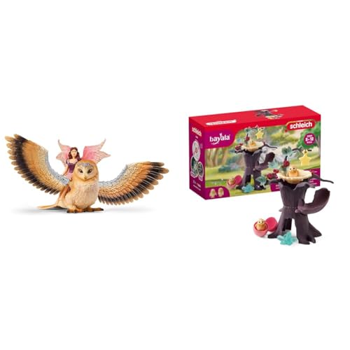 SCHLEICH 70789 Elfe auf Glitzer-Eule, für Kinder ab 5-12 Jahren, BAYALA - Spielfigur & 42525 Schlüpfende Babyeulen, für Kinder ab 5-12 Jahren, BAYALA - Spielset SCHLEICH 70789 Elfe auf Glitzer-Eule, für Kinder ab 5-12 Jahren, BAYALA - Spielfigur & 42525 Schlüpfende Babyeulen, für Kinder ab 5-12 Jahren, BAYALA - Spielset von SCHLEICH