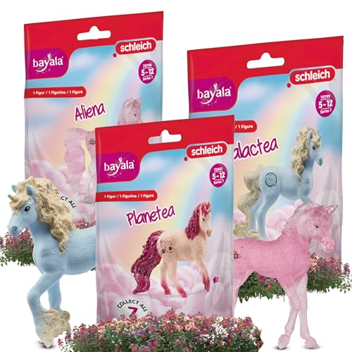 SCHLEICH 70798 Sammeleinhorn Aliena 70799 Sammeleinhorn Vialactea 70801 Sammeleinhorn Planetea –Deal für kleine Abenteurer und Sammler! von SCHLEICH
