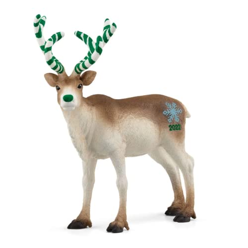 SCHLEICH 72189 - Wild Life - Rentier 2022, Weiß,grün,braun,beige von SCHLEICH