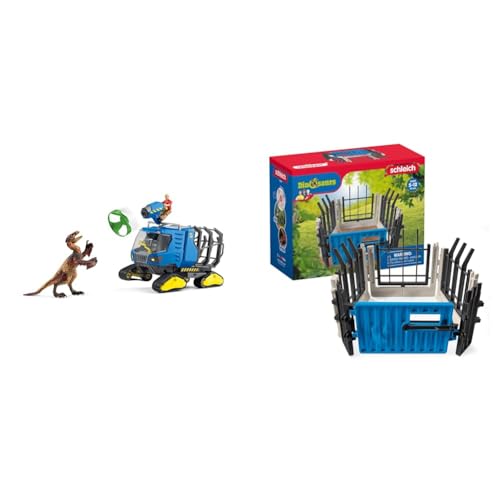 SCHLEICH Dinosaurs 42604 - Realistischer Dakotaraptor Dino & 41469 Zaun Erweiterungsset, für Kinder ab 5-12 Jahren, Dinosaurs - Zubehör SCHLEICH Dinosaurs 42604 - Realistischer Dakotaraptor Dino & 41469 Zaun Erweiterungsset, für Kinder ab 5-12 Jahren, Dinosaurs - Zubehör von SCHLEICH