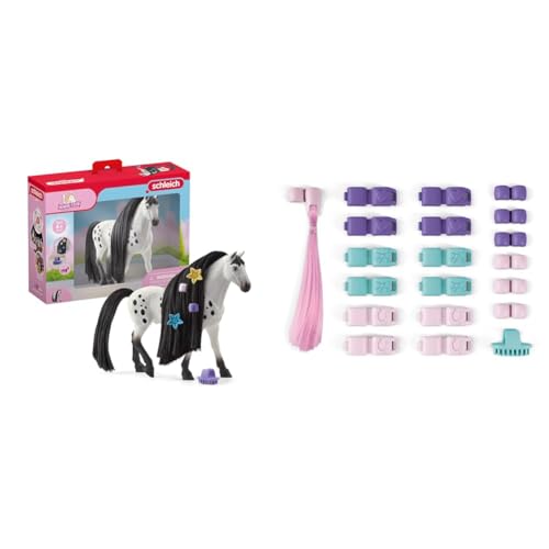 SCHLEICH Horse Club 42622 Sofia's Beauties Knabstrupper Hengst Styling Set & 42589 Haar Accessoires, für Kinder ab 4+ Jahren, Horse Club Sofia's Beauties - Zubehör SCHLEICH Horse Club 42622 Sofia's Beauties Knabstrupper Hengst Styling Set & 42589 Haar Accessoires, für Kinder ab 4+ Jahren, Horse Club Sofia's Beauties - Zubehör von SCHLEICH