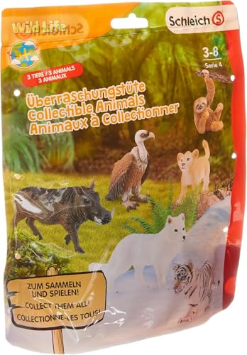 SCHLEICH Überraschungstüte inkl. Tieren, Verschiedene Desings (Wild Life - Serie 4) von SCHLEICH
