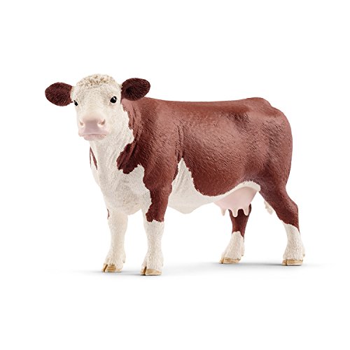 schleich 13867 Hereford Kuh, für Kinder ab 3+ Jahren, FARM WORLD - Spielfigur von SCHLEICH