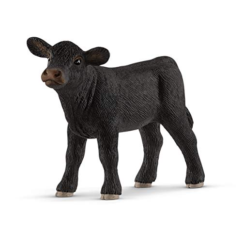 schleich 13880 Black Angus Kalb, ab 3 Jahren, FARM WORLD - Spielfigur, 3 x 7 x 6 cm von SCHLEICH