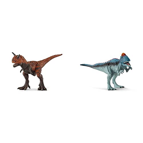 SCHLEICH 14586 Dinosaurs Spielfigur - Carnotaurus, Spielzeug ab 4 Jahren, Bunt & 15020 Dinosaurs Spielfigur - Cryolophosaurus, Spielzeug ab 4 Jahren von SCHLEICH