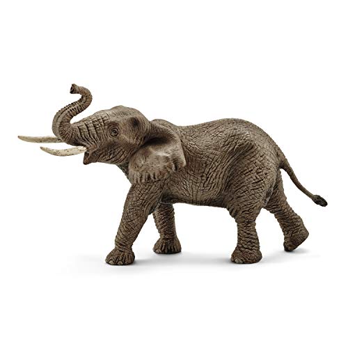 schleich 14762 Afrikanischer Elefantenbulle, ab 3 Jahren, WILD LIFE - Spielfigur, 9 x 20 x 12 cm, Black Gold Trim von SCHLEICH