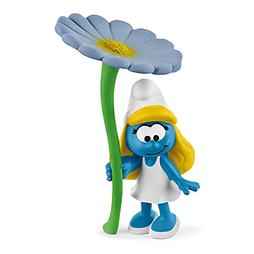 schleich 20828 Schlumpfine mit Blume, für Kinder ab 3+ Jahren, The Smurfs - Pre School Smurfs Figurines von SCHLEICH