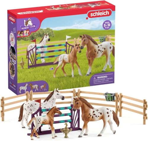 schleich 42433 HORSE CLUB Lisas Turnier-Training, 17 Teile Spielset mit 3x schleich Pferde Figuren und Zubehör, Spielzeug für Kinder ab 5 Jahren schleich 42433 HORSE CLUB Lisas Turnier-Training, 17 Teile Spielset mit 3x schleich Pferde Figuren und Zubehör, Spielzeug für Kinder ab 5 Jahren von SCHLEICH