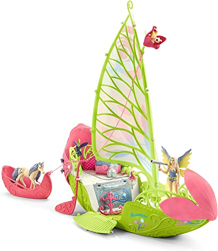 schleich 42444 BAYALA Seras magisches Blütenboot, 40 Teile Spielset mit Einhorn Figur, Elfe und Schatzkiste, Spielzeug für Kinder ab 5 Jahren von SCHLEICH