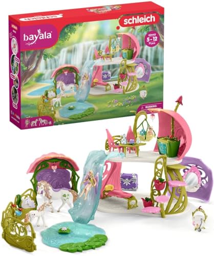 schleich BAYALA | Glitzerndes Blütenhaus mit Einhörnern, See und Stall 42445 | Set inkl. Elfe, Wolkenhörnchen und Zubehör | tolles Geschenk für Mädchen und Jungen | Spielfigur ab 5 Jahren | 71 Teile schleich BAYALA | Glitzerndes Blütenhaus mit Einhörnern, See und Stall 42445 | Set inkl. Elfe, Wolkenhörnchen und Zubehör | tolles Geschenk für Mädchen und Jungen | Spielfigur ab 5 Jahren | 71 Teile von SCHLEICH