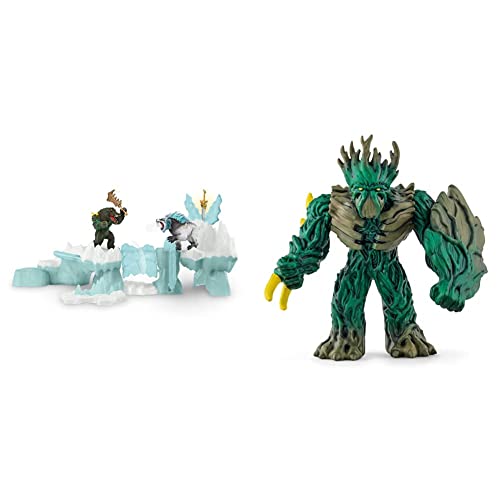 SCHLEICH 42497 Eldrador Creatures Spielset - Angriff auf die Eisfestung, Spielzeug ab 7 Jahren,16.5 x 23 x 19 cm & 70151 Spielfigur -Dschungelherrscher Eldrador Creatures, Mehrfarbig von SCHLEICH