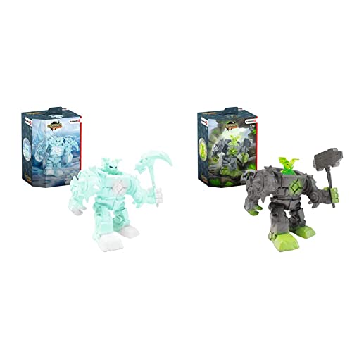 SCHLEICH 42546 Spielfigur - Eldrador Mini Creatures EIS-Roboter (Eldrador Creatures), Mix & 42547 Spielfigur - Eldrador Mini Creatures Stein-Roboter (Eldrador Creatures), Mix von SCHLEICH