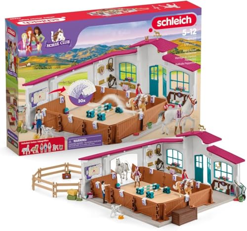 schleich HORSE CLUB | Reithalle Peppertree 42639 | mit Hindernissen, Paddock, und vielem Zubehör | tolles Geschenk für Mädchen und Jungen | Pferde Spielzeug Kinder ab 5 Jahren | Set aus 179 Teilen schleich HORSE CLUB | Reithalle Peppertree 42639 | mit Hindernissen, Paddock, und vielem Zubehör | tolles Geschenk für Mädchen und Jungen | Pferde Spielzeug Kinder ab 5 Jahren | Set aus 179 Teilen von SCHLEICH