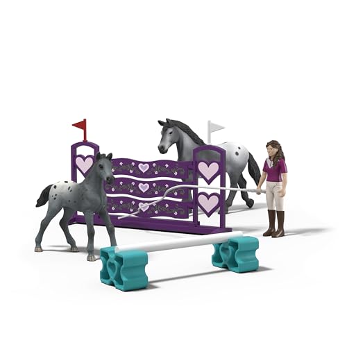 schleich Horse Club | Lisa's Turnier Training 42776 | Set inkl. Pferd, Fohlen, bewegliche Figur Lisa, Hindernisse & Reitzubehör | Pferde Spielzeug für Mädchen und Jungen ab 5 Jahren | 7 Teile schleich Horse Club | Lisa's Turnier Training 42776 | Set inkl. Pferd, Fohlen, bewegliche Figur Lisa, Hindernisse & Reitzubehör | Pferde Spielzeug für Mädchen und Jungen ab 5 Jahren | 7 Teile von SCHLEICH