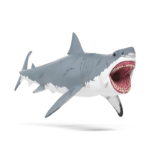 schleich DINOSAURS | Megalodon 15055 | detailgetreuer Urzeithai | Hai Figur | hochwertige Sammelfiguren | tolles Geschenk für Jungen, Mädchen und Sammler | Spielzeug ab 3 Jahre | 28 x 11 x 12 cm von SCHLEICH