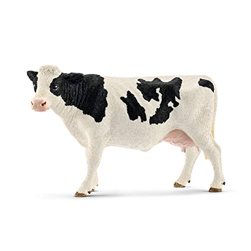 schleich 13797 Kuh Schwarzbunt, für Kinder ab 3+ Jahren, FARM WORLD - Spielfigur von SCHLEICH