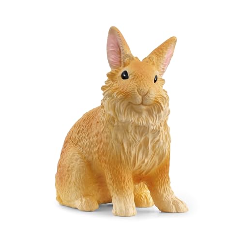 schleich 13974 Löwenkopfkaninchen, ab 3 Jahren, FARM WORLD - Spielfigur, 2 x 4 x 5 cm, Orange/Abendrot im Zickzackmuster (Sunset Chevron) von SCHLEICH