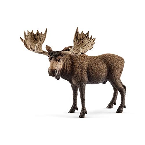schleich 14781 Elch Bulle, ab 3 Jahren, WILD LIFE - Spielfigur, 13 x 7 x 11 cm von SCHLEICH