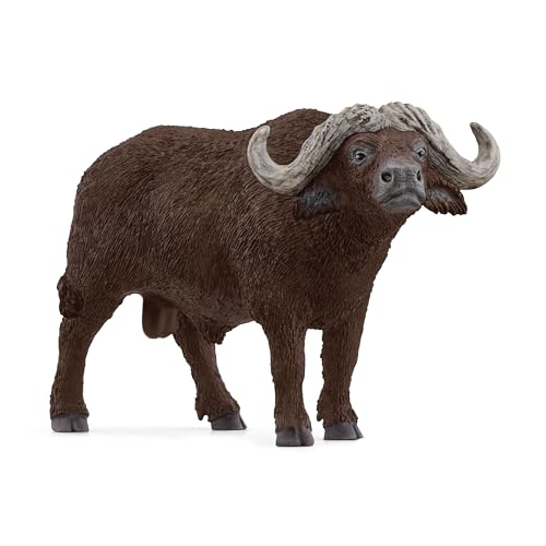 schleich 14872 Kaffernbüffel, ab 3 Jahren, WILD LIFE - Spielfigur, 4 x 13 x 7 cm von SCHLEICH