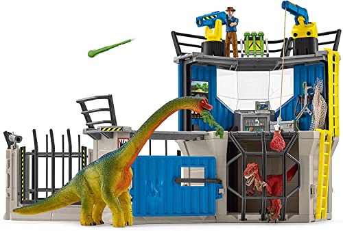 schleich 41462 Große Dino-Forschungsstation, ab 5 Jahren, DINOSAURS - Spielset, 33 Teile von SCHLEICH