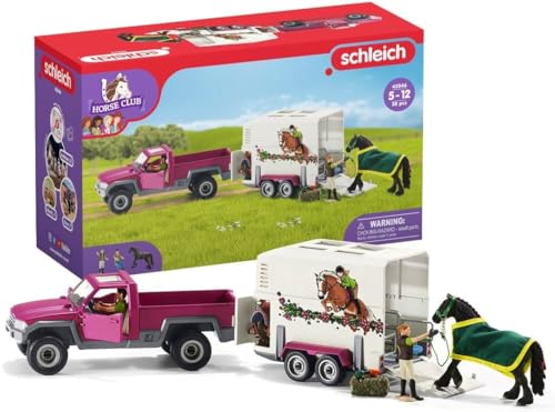schleich 42346 HORSE CLUB Pick-up mit Anhänger für Pferde, 38 Teile Spielset mit schleich Pferde Figur, 2x menschliche Figur & Zubehör, Spielzeug für Kinder ab 5 Jahren schleich 42346 HORSE CLUB Pick-up mit Anhänger für Pferde, 38 Teile Spielset mit schleich Pferde Figur, 2x menschliche Figur & Zubehör, Spielzeug für Kinder ab 5 Jahren von SCHLEICH