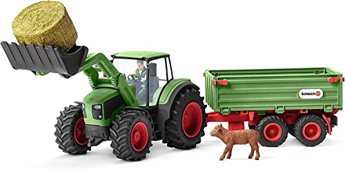 schleich 42379 Traktor mit Anhänger, für Kinder ab 3+ Jahren, FARM WORLD - Spielset schleich 42379 Traktor mit Anhänger, für Kinder ab 3+ Jahren, FARM WORLD - Spielset von SCHLEICH