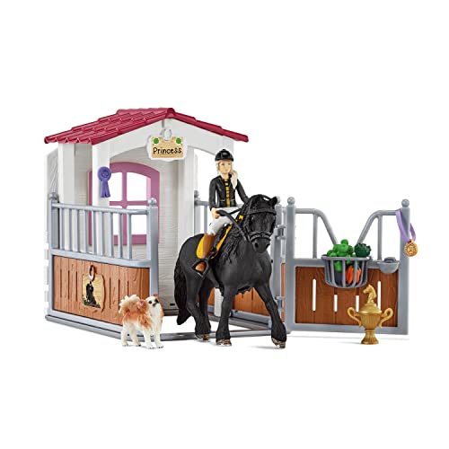 schleich 42437 Pferdebox mit HORSE CLUB Tori & Princess, für Kinder ab 5-12 Jahren, HORSE CLUB - Spielset von SCHLEICH