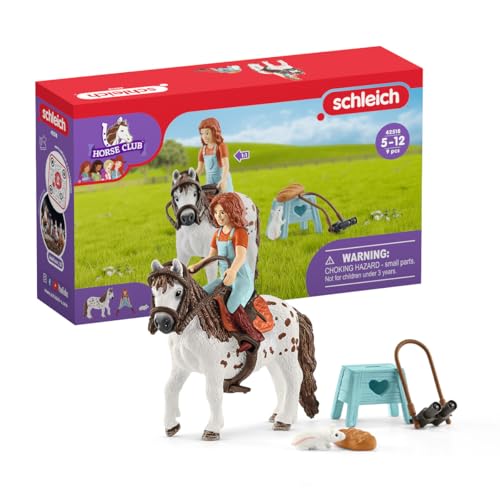 schleich 42518 HORSE CLUB Mia & Spotty, für Kinder ab 5-12 Jahren, HORSE CLUB - Spielset von SCHLEICH