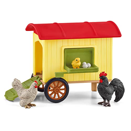 schleich FARM WORLD 42572 Bauernhof Mobiler Hühnerstall und Tiere - Realistischer Bauernhof mit Hahn und Küken, Hühnerstall und Eiern, Kreatives Bauernhof Spielzeug ab 3 Jahren schleich FARM WORLD 42572 Bauernhof Mobiler Hühnerstall und Tiere - Realistischer Bauernhof mit Hahn und Küken, Hühnerstall und Eiern, Kreatives Bauernhof Spielzeug ab 3 Jahren von SCHLEICH